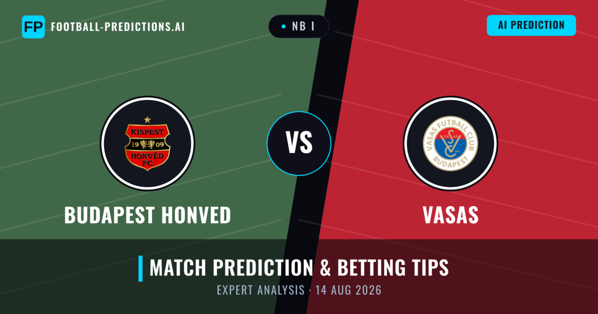 Budapest Honved vs Vasas — match prediction & preview