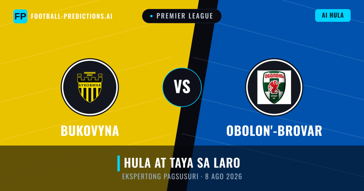 Bukovyna vs Obolon'-Brovar — hula at preview ng laban