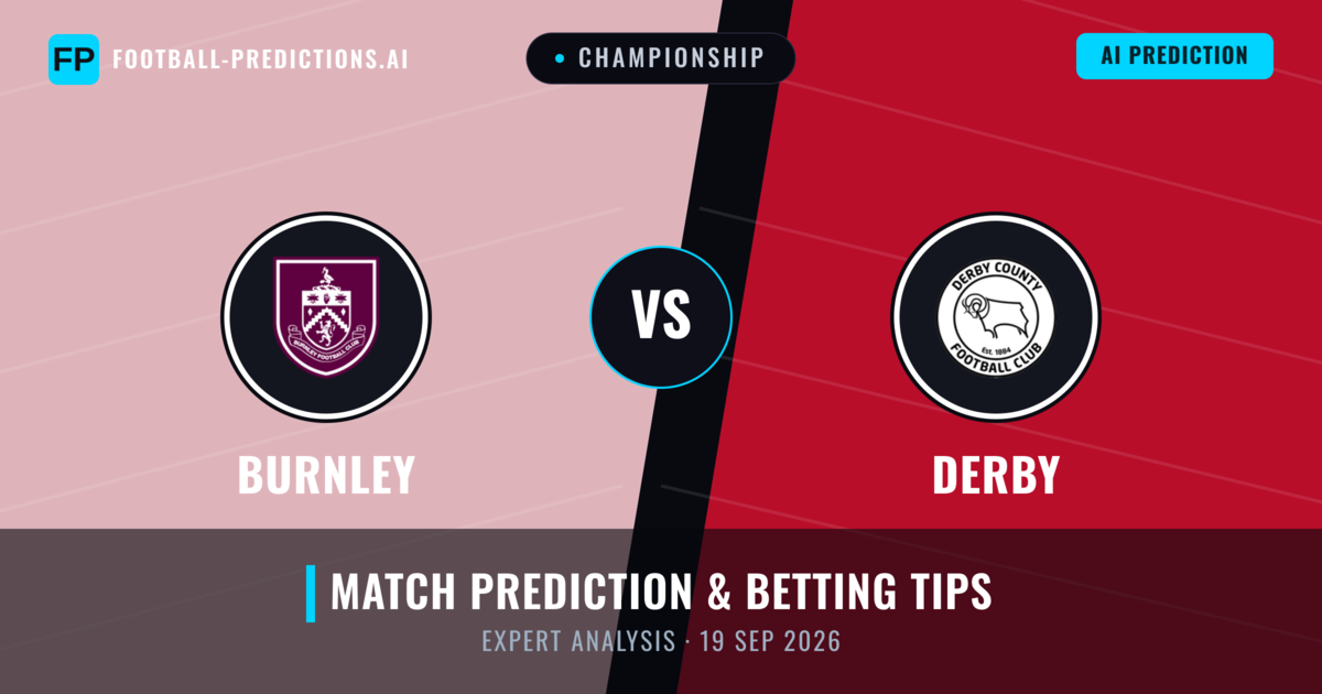 Burnley vs Derby — match prediction & preview