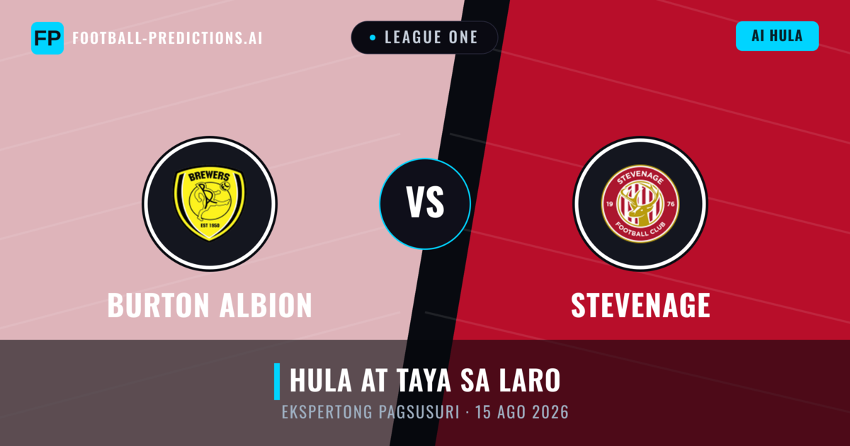 Burton Albion vs Stevenage — hula at preview ng laban