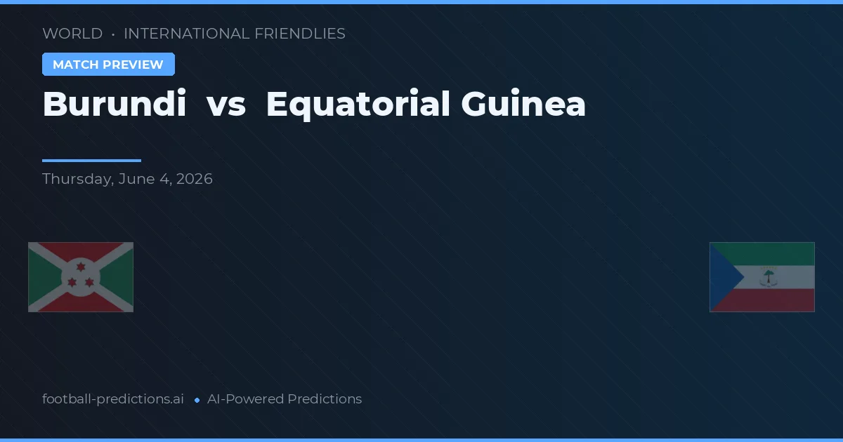 Burundi vs Guinea Equatoriale — pronostico e anteprima del match