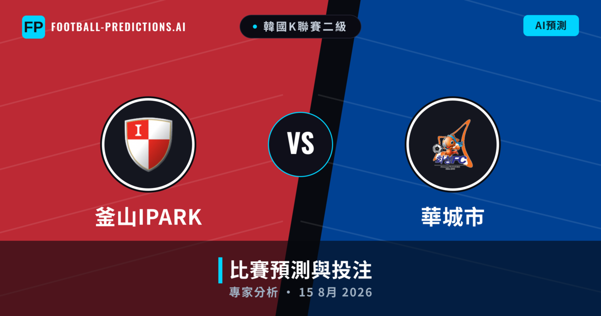釜山IPark vs 華城市 — 比赛预测和前瞻