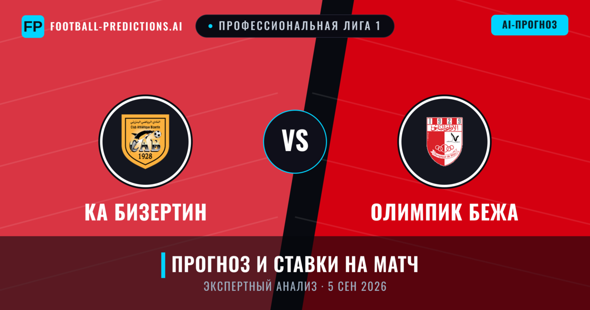 КА Бизертин – Олимпик Бежа — прогноз и превью матча