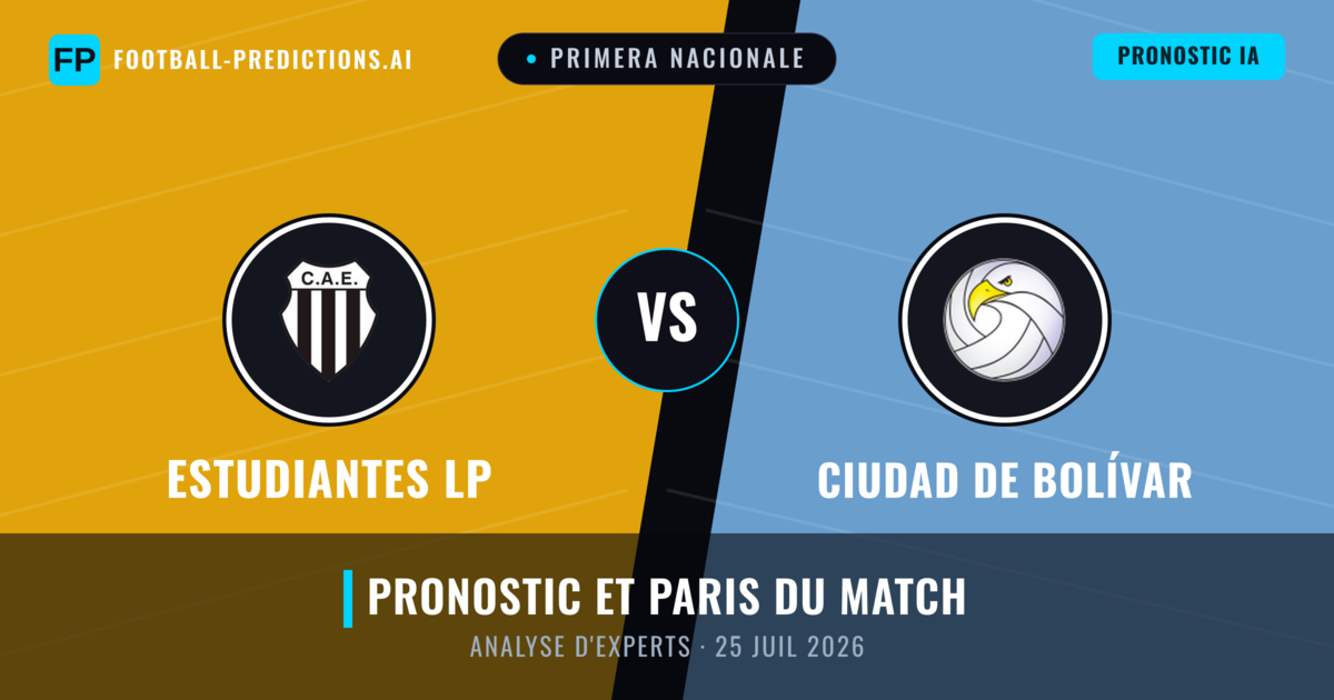Estudiantes LP vs Ciudad de Bolívar — pronostic et avant-match