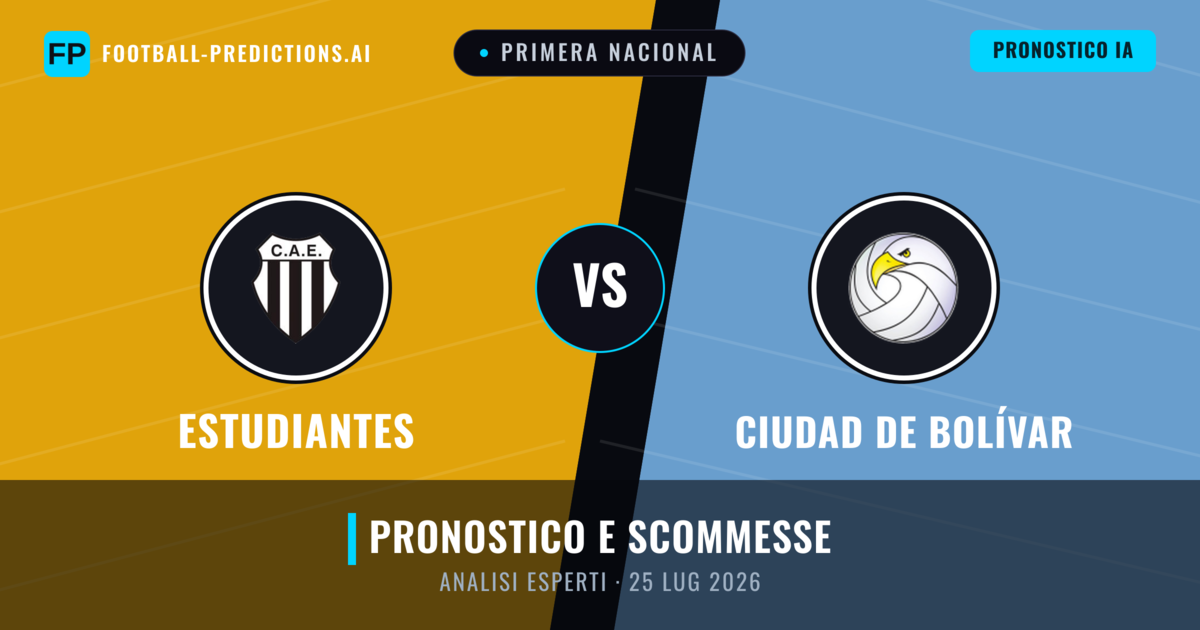 Estudiantes vs Ciudad de Bolívar — pronostico e anteprima del match