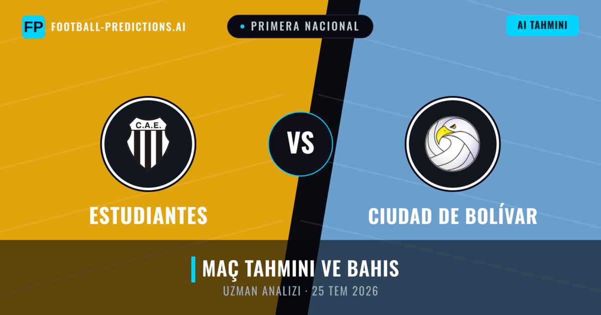 Estudiantes - Ciudad de Bolívar — maç tahmini ve önizleme