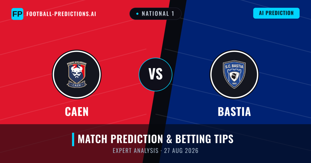 Caen vs Bastia — match prediction & preview
