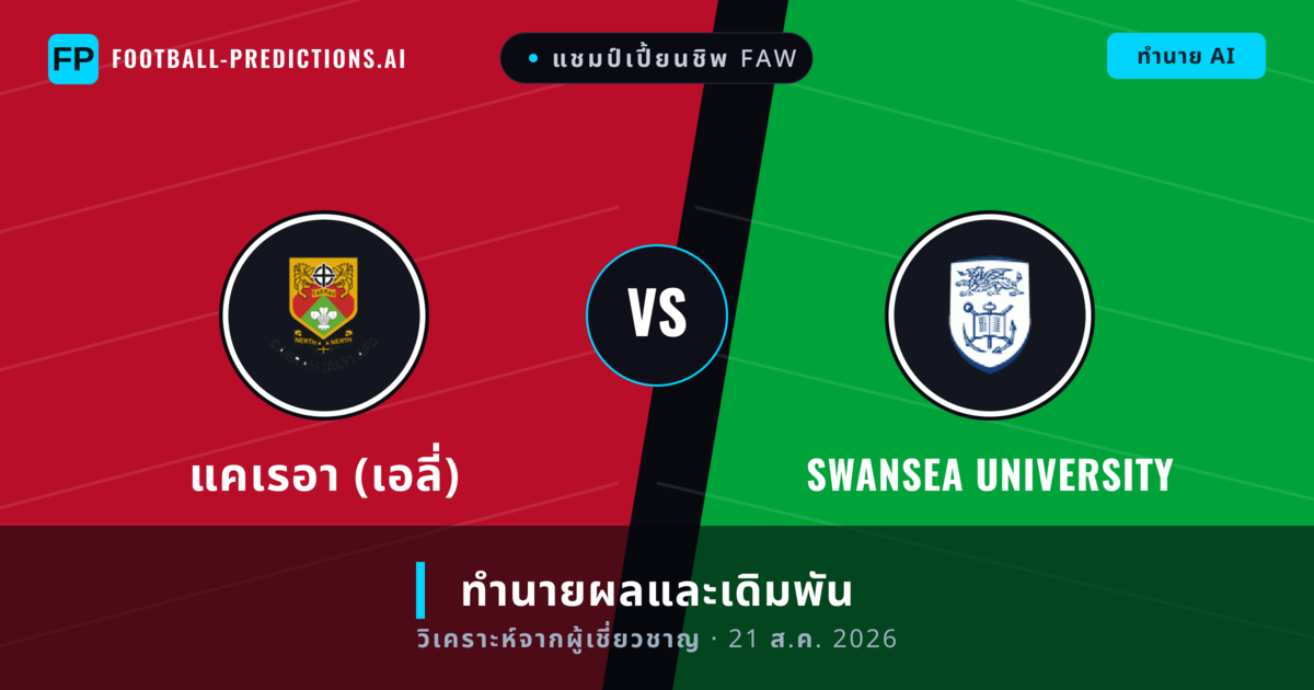 แคเรอา (เอลี่) พบ Swansea University — ทำนายผลและพรีวิวการแข่งขัน