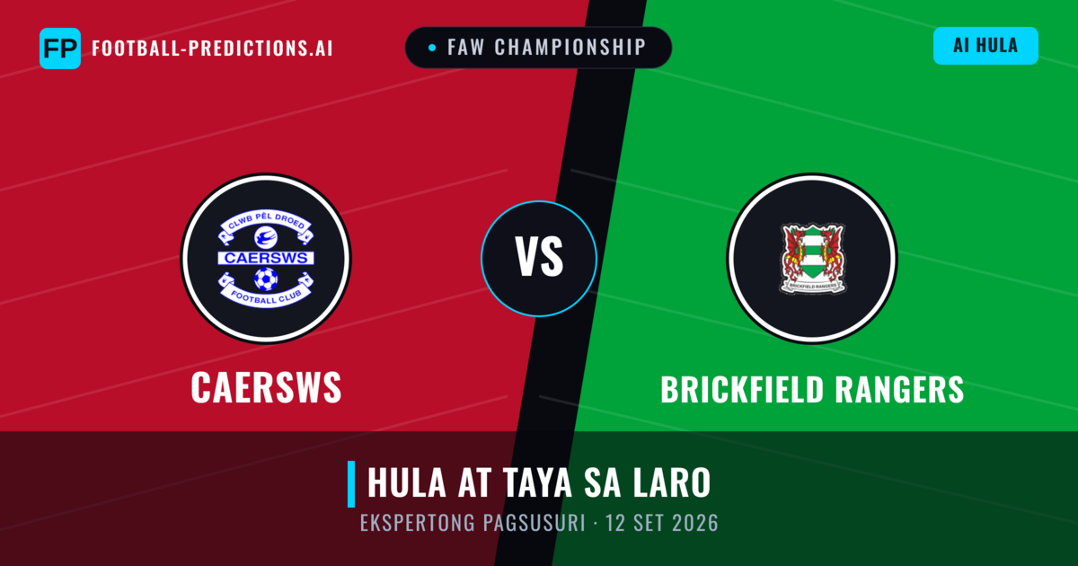 Caersws vs Brickfield Rangers — hula at preview ng laban