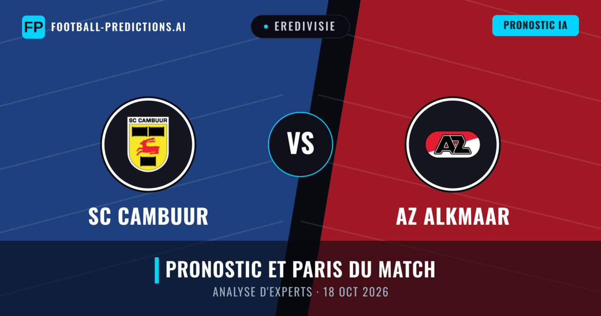 SC Cambuur vs AZ Alkmaar — pronostic et avant-match