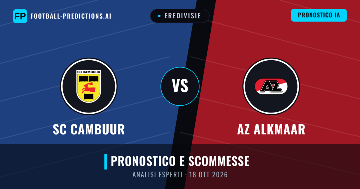 SC Cambuur vs AZ Alkmaar — pronostico e anteprima del match