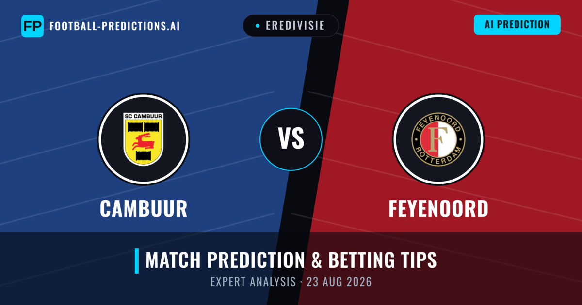 Cambuur vs Feyenoord — match prediction & preview
