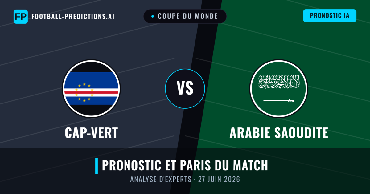 Cap-Vert vs Arabie Saoudite — pronostic et avant-match
