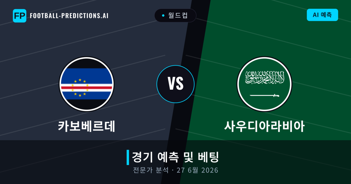 카보베르데 대 사우디아라비아 — 경기 예측 및 프리뷰