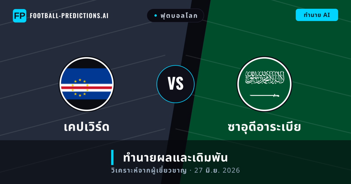เคปเวิร์ด พบ ซาอุดีอาระเบีย — ทำนายผลและพรีวิวการแข่งขัน