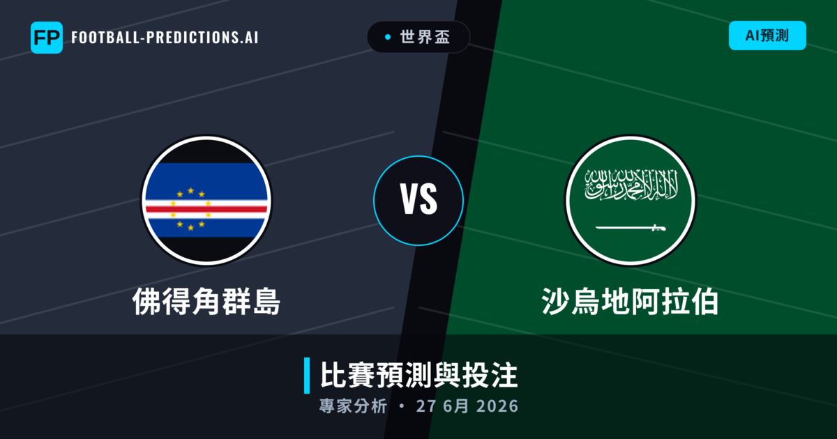 佛得角群島 vs 沙烏地阿拉伯 — 比赛预测和前瞻