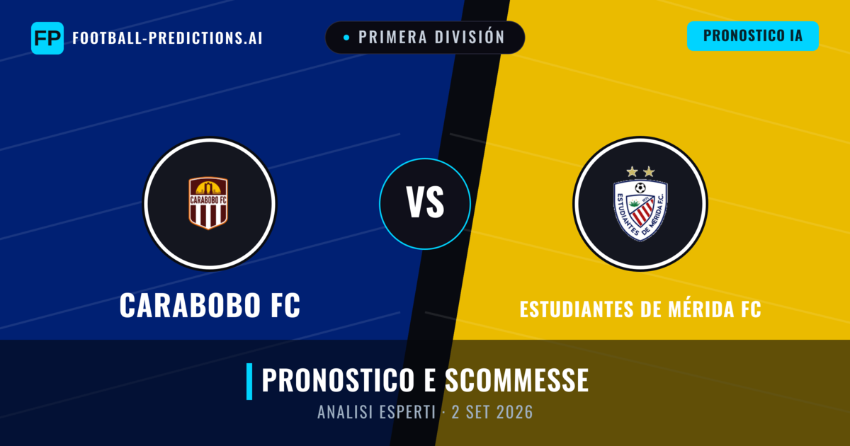 Carabobo FC vs Estudiantes de Mérida FC — pronostico e anteprima del match