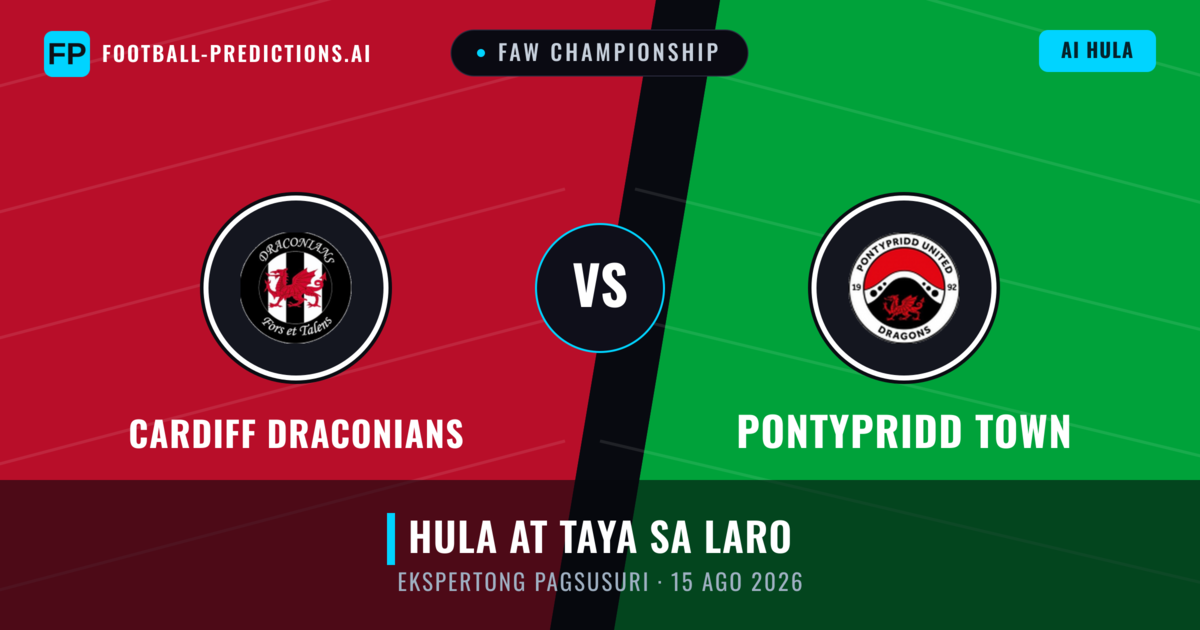 Cardiff Draconians vs Pontypridd Town — hula at preview ng laban