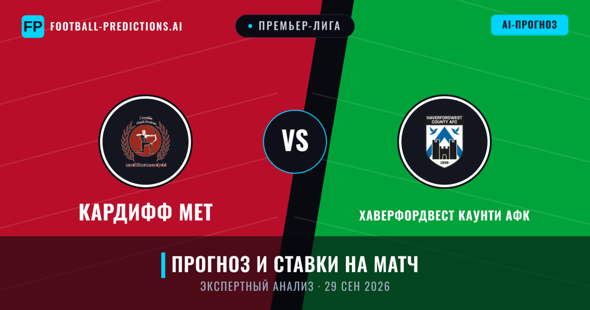 Кардифф МЕТ – Хаверфордвест Каунти АФК — прогноз и превью матча