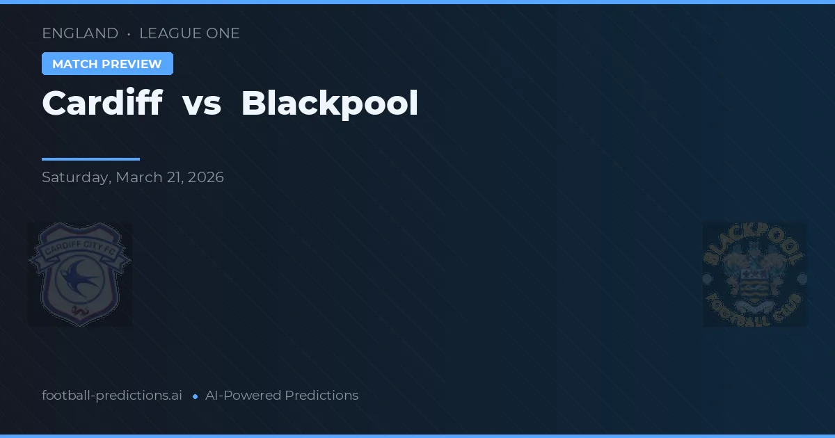 Cardiff vs Blackpool — hula at preview ng laban