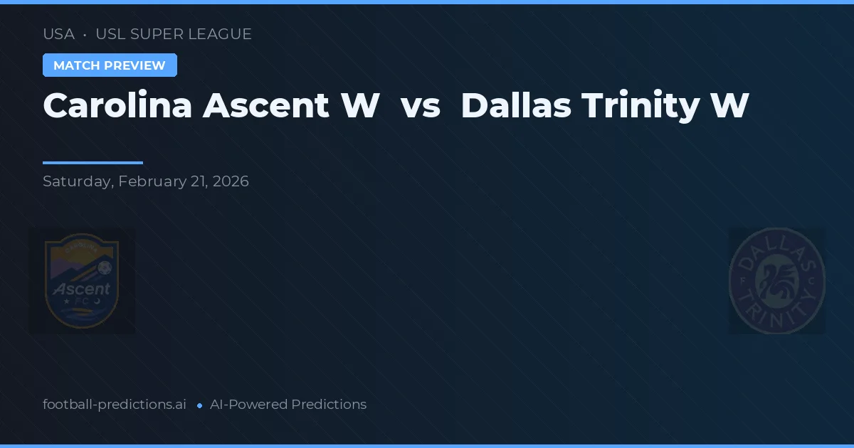 Carolina Ascent W vs Dallas Trinity W — match prediction & preview