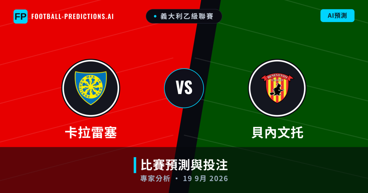 卡拉雷塞 vs 貝內文托 — 比赛预测和前瞻