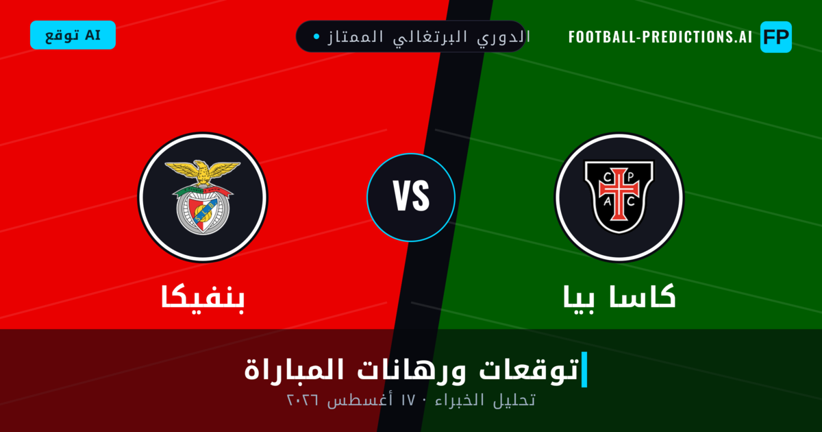 كاسا بيا ضد بنفيكا — توقعات ومعاينة المباراة