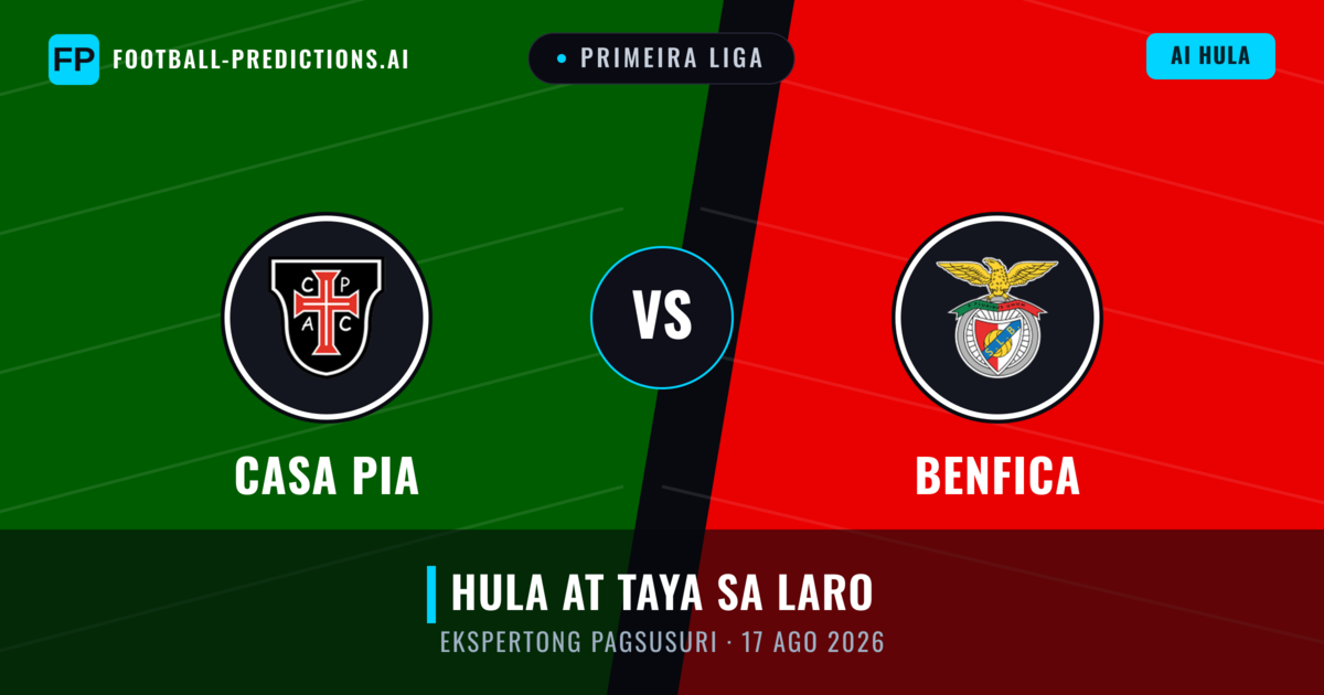 Casa Pia vs Benfica — hula at preview ng laban