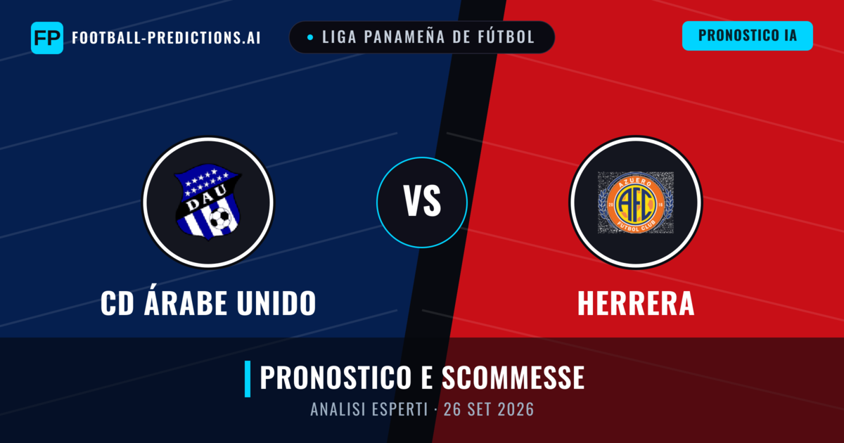 CD Árabe Unido vs Herrera — pronostico e anteprima del match