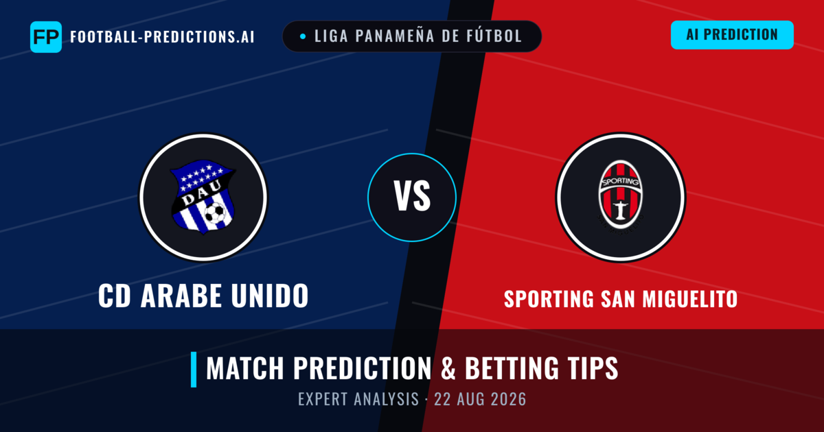 CD Arabe Unido vs Sporting San Miguelito — match prediction & preview