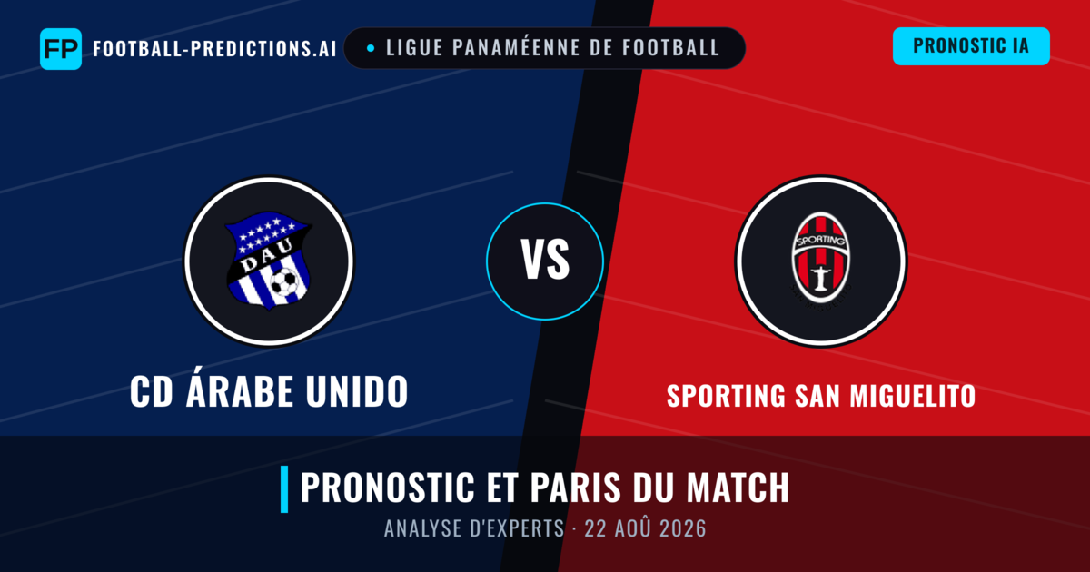 CD Árabe Unido vs Sporting San Miguelito — pronostic et avant-match