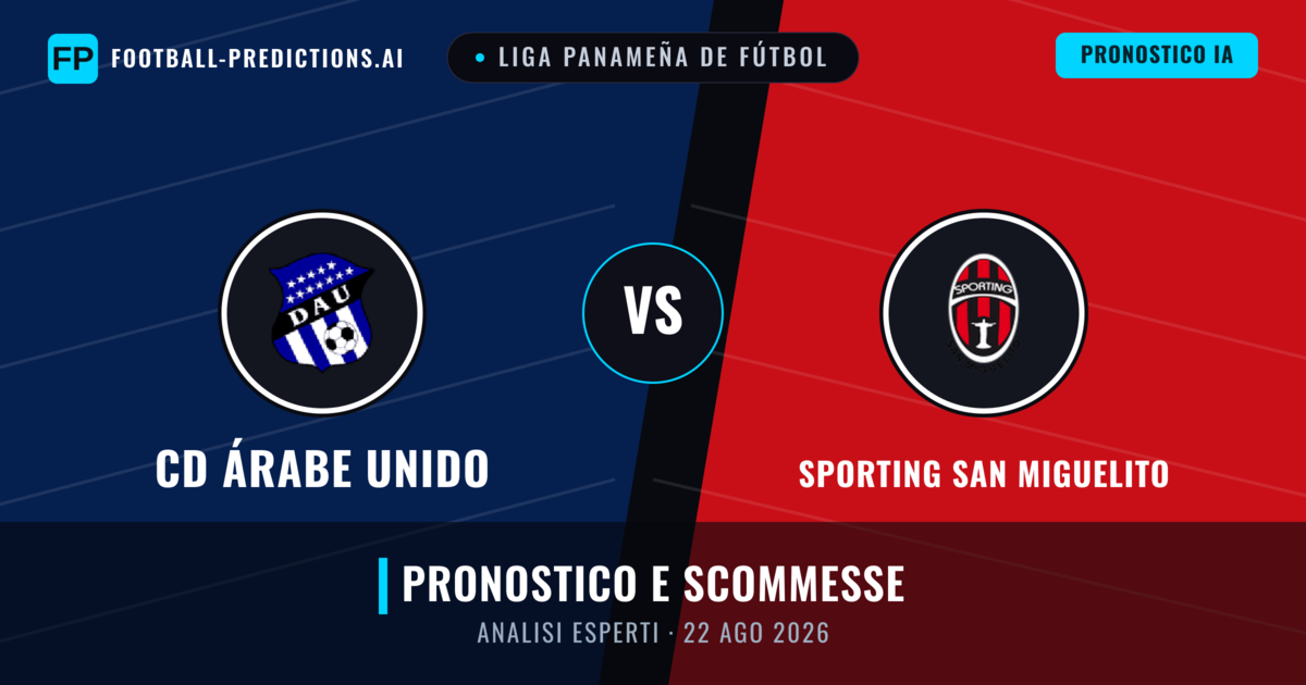 CD Árabe Unido vs Sporting San Miguelito — pronostico e anteprima del match