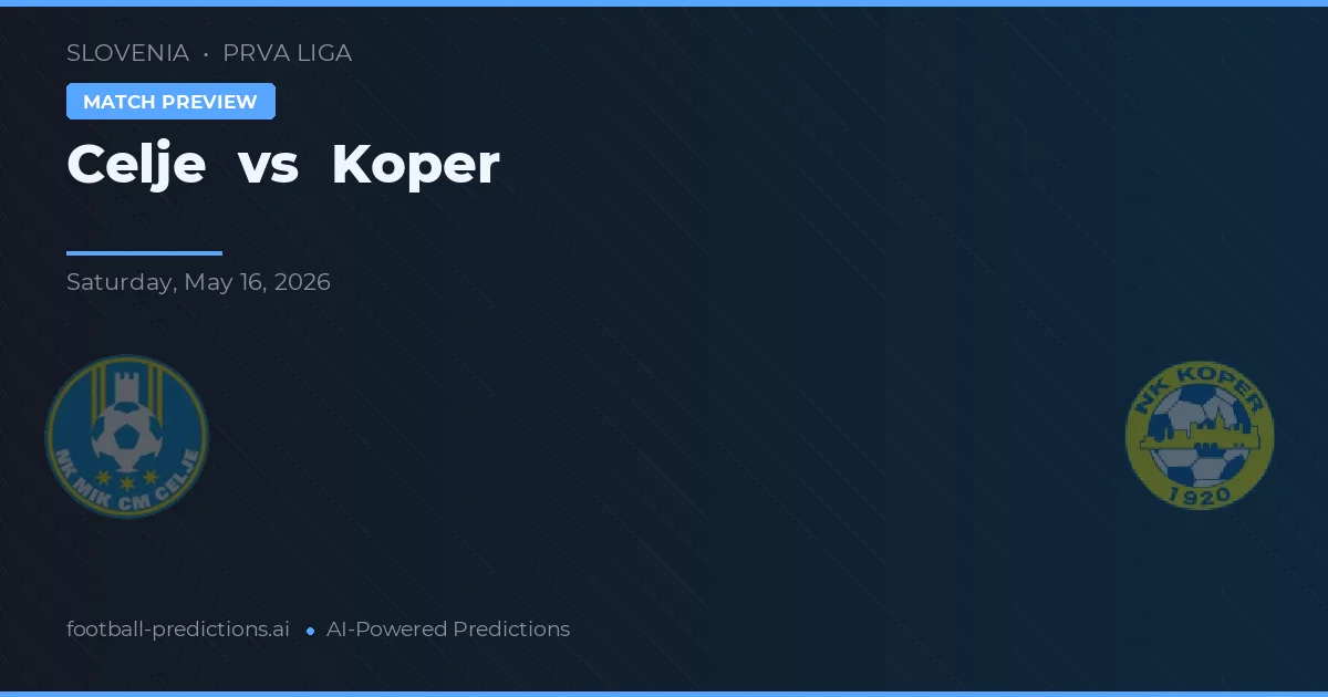 Celje vs Koper — match prediction & preview