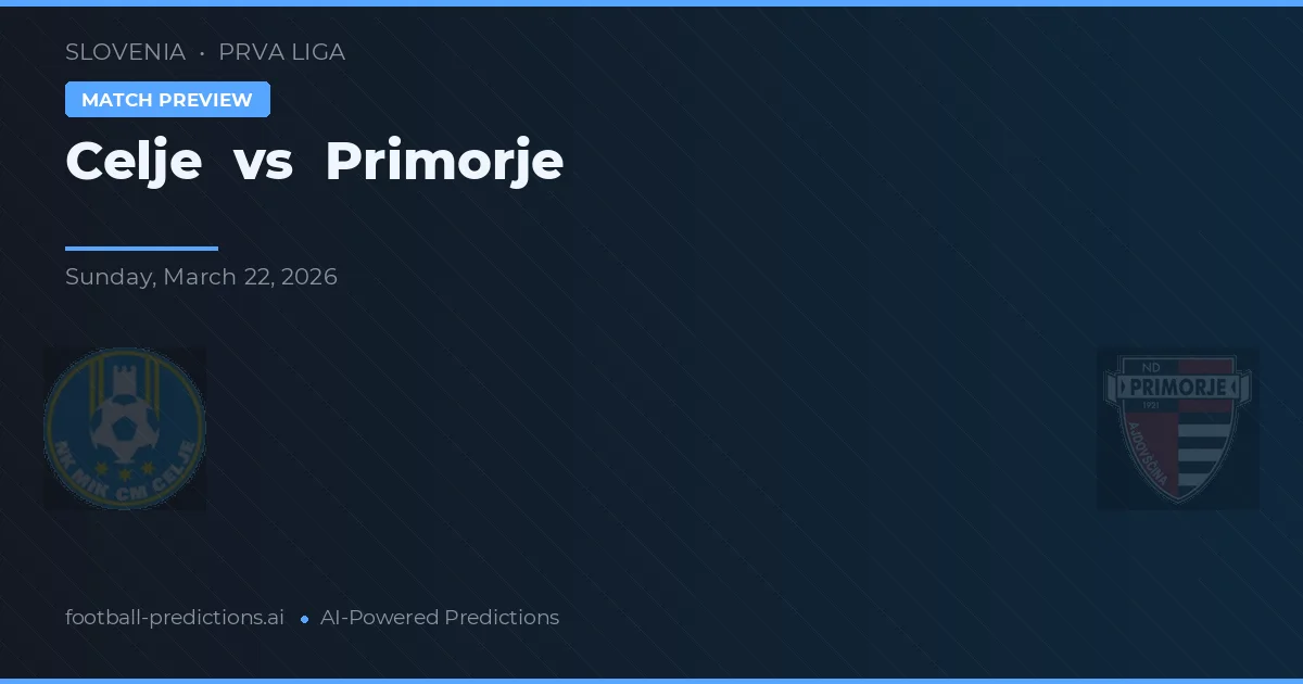 Celje vs Primorje — pronostico e anteprima del match
