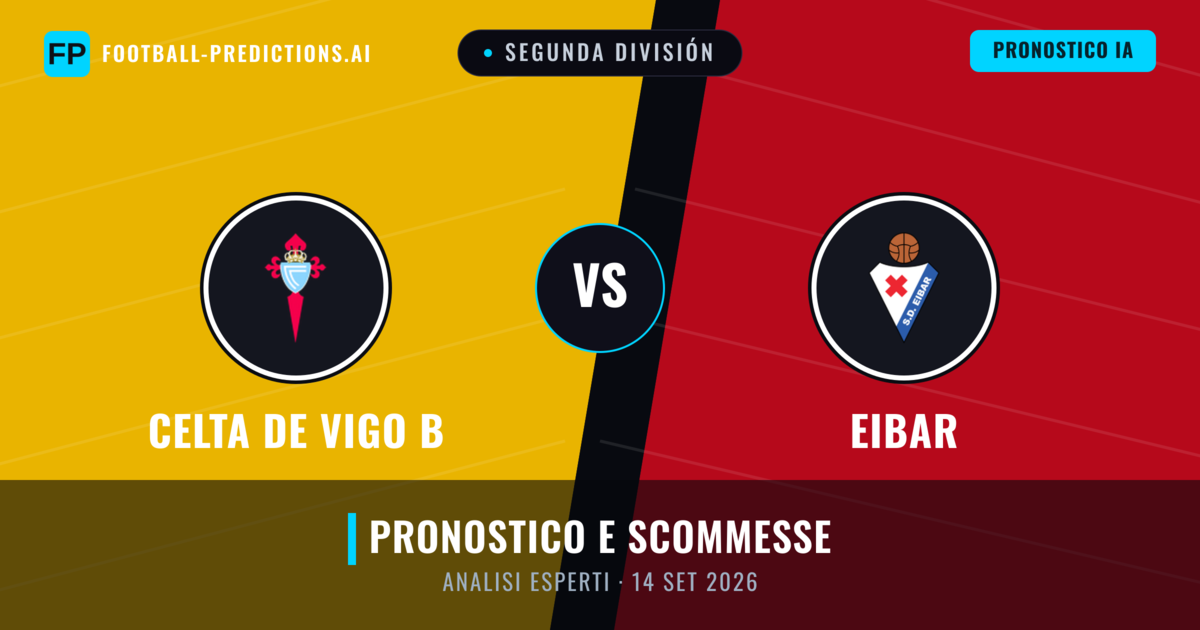 Celta de Vigo B vs Eibar — pronostico e anteprima del match