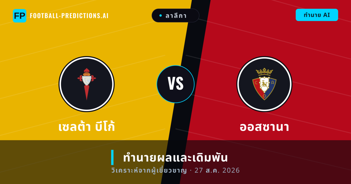 เซลต้า บีโก้ พบ ออสซานา — ทำนายผลและพรีวิวการแข่งขัน