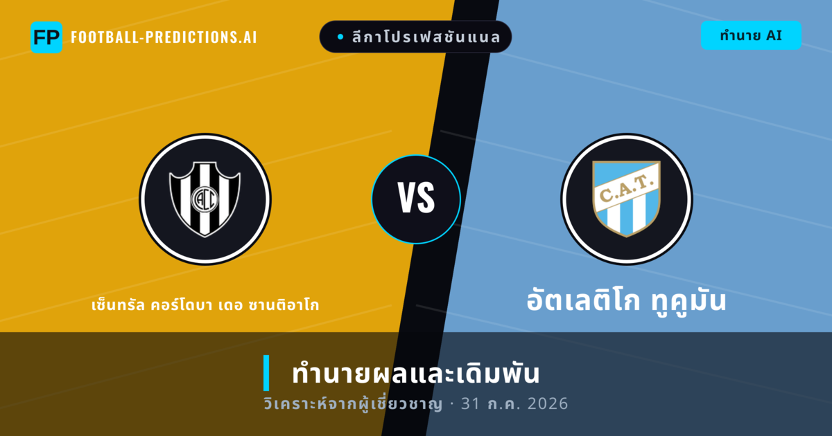 เซ็นทรัล คอร์โดบา เดอ ซานติอาโก พบ อัตเลติโก ทูคูมัน — ทำนายผลและพรีวิวการแข่งขัน