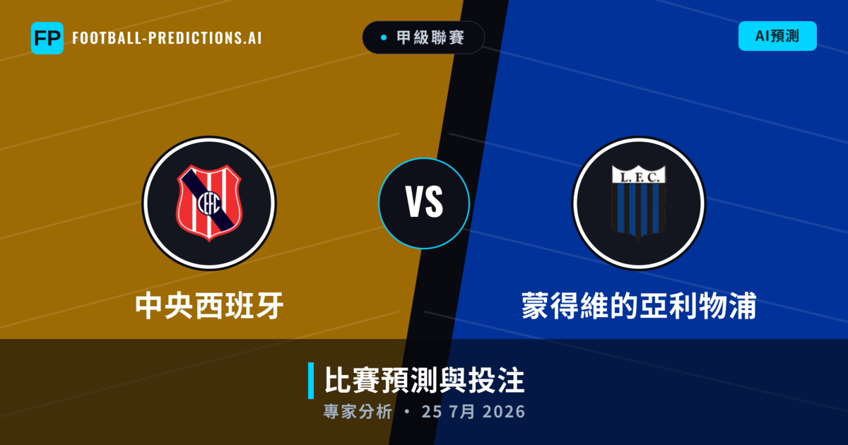 中央西班牙 vs 蒙得維的亞利物浦 — 比赛预测和前瞻