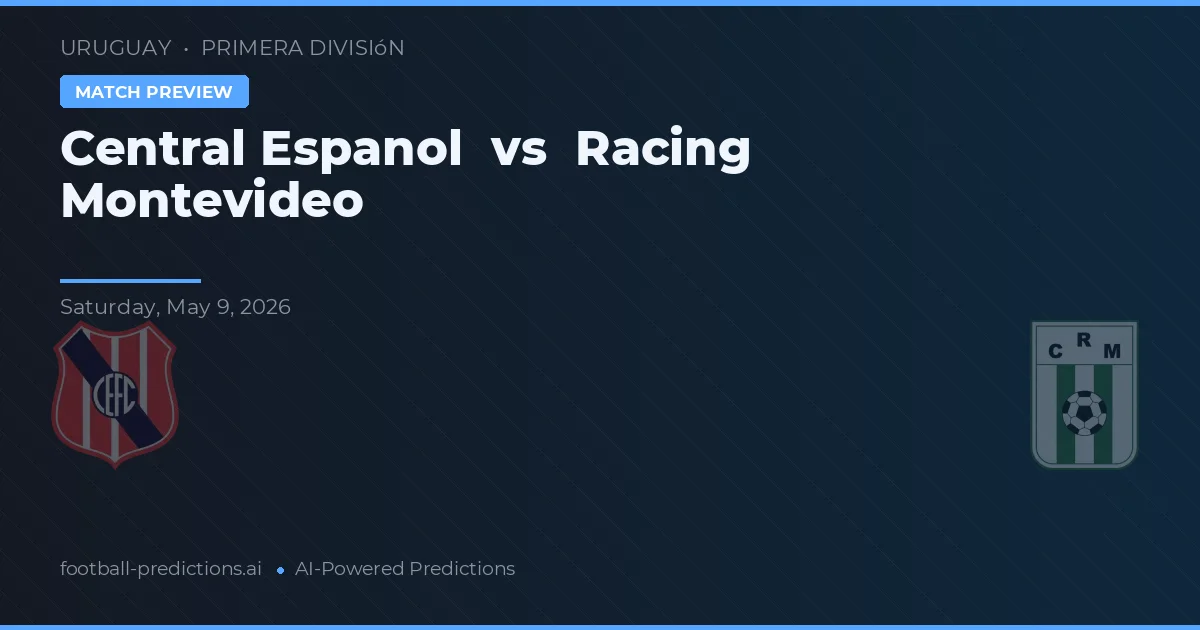 Central Español vs Racing Club de Montevideo — pronostic et avant-match
