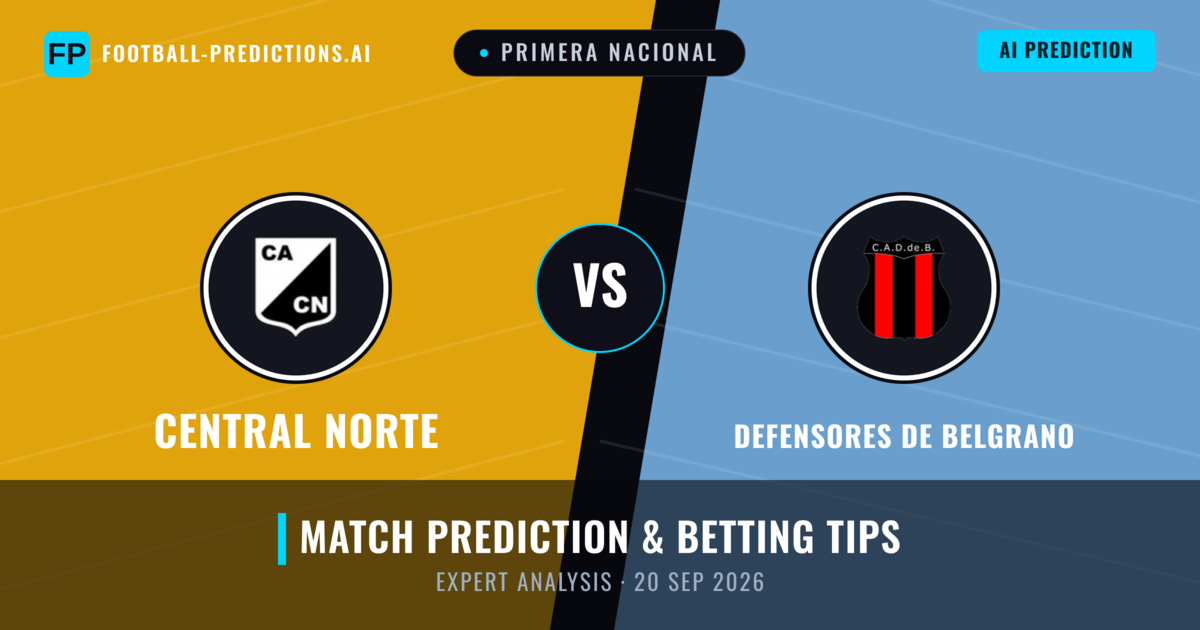 Central Norte vs Defensores De Belgrano — match prediction & preview