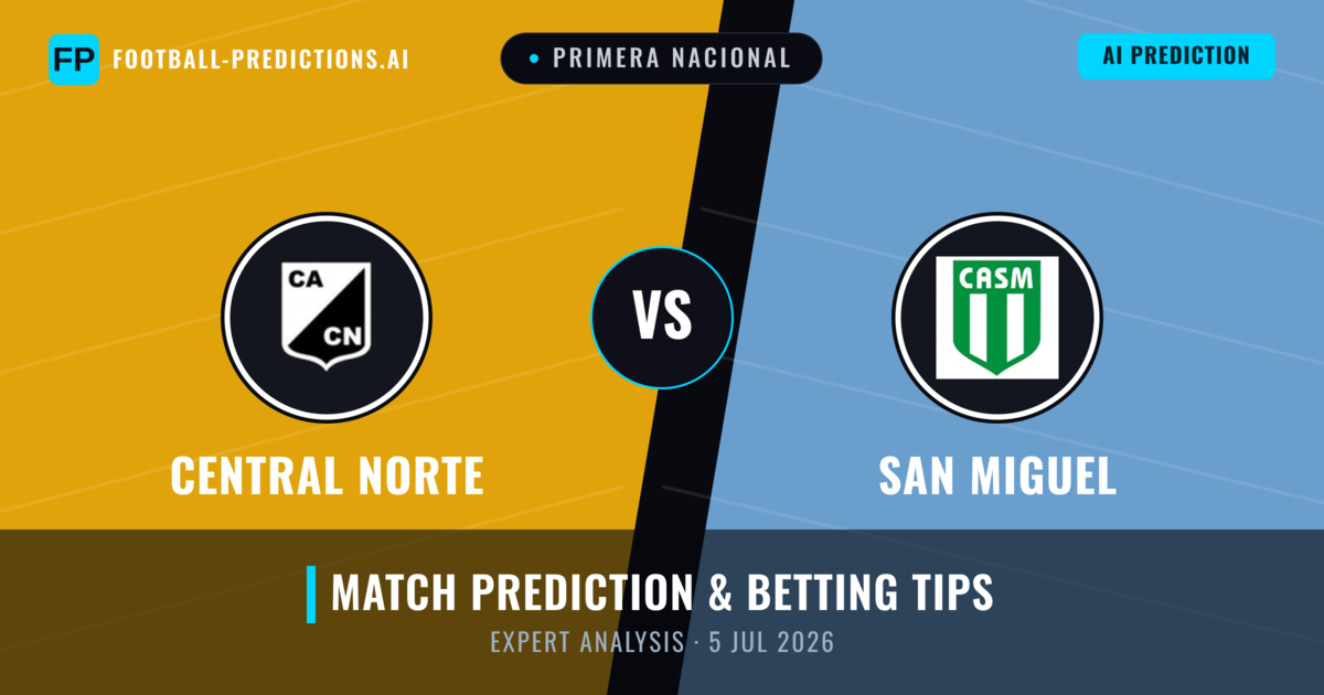 Central Norte vs San Miguel — match prediction & preview