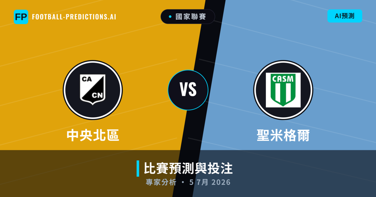 中央北區 vs 聖米格爾 — 比赛预测和前瞻