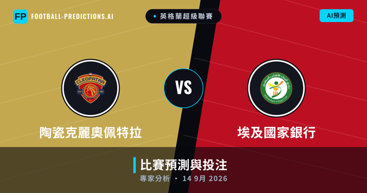 陶瓷克麗奧佩特拉 vs 埃及國家銀行 — 比赛预测和前瞻
