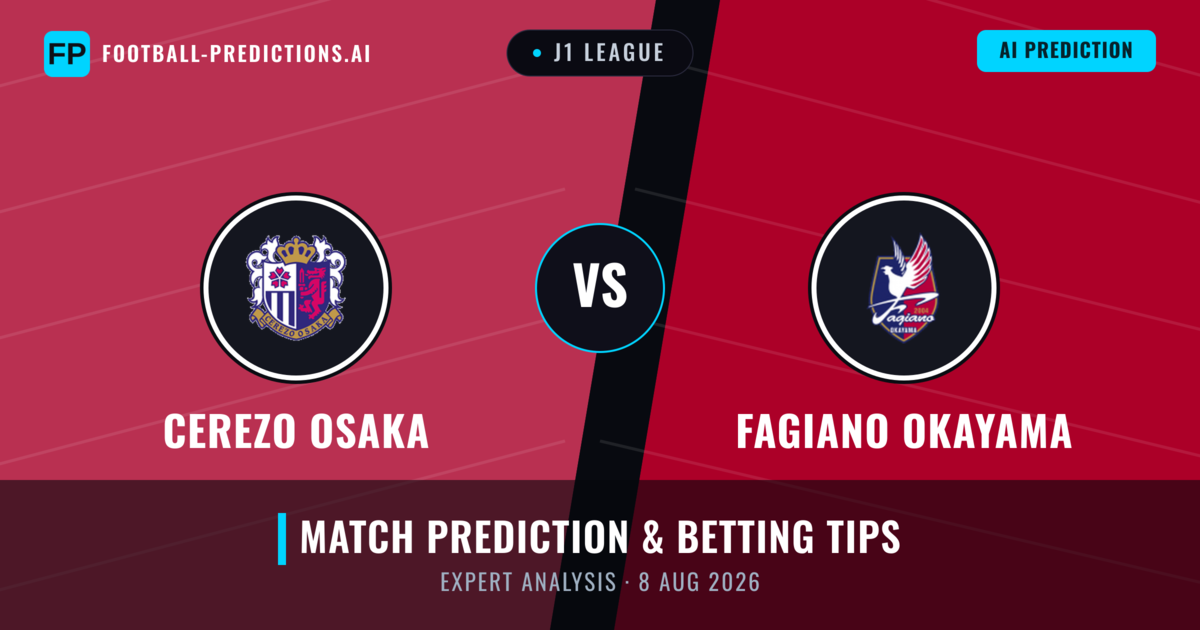 Cerezo Osaka vs Fagiano Okayama — match prediction & preview