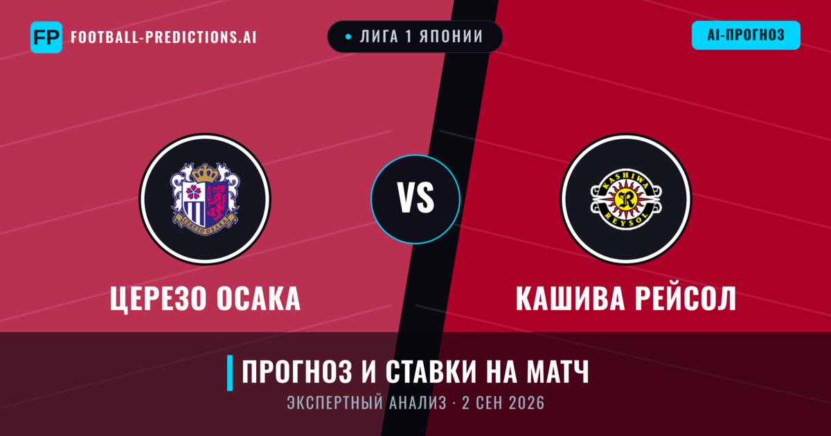 Церезо Осака – Кашива Рейсол — прогноз и превью матча