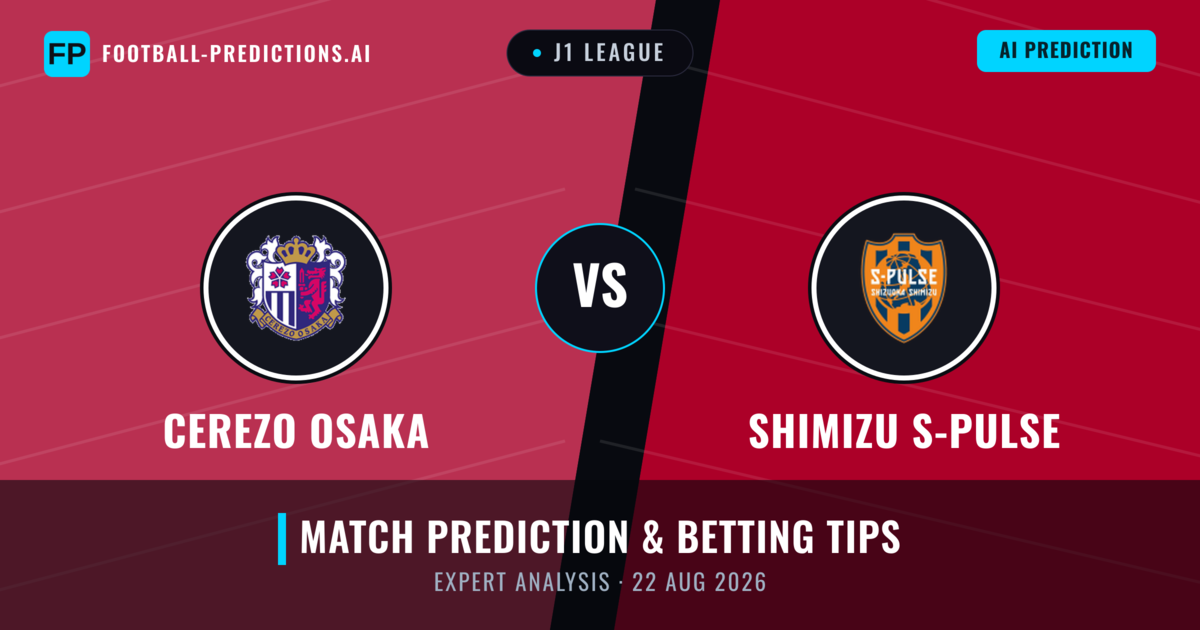 Cerezo Osaka vs Shimizu S-pulse — match prediction & preview