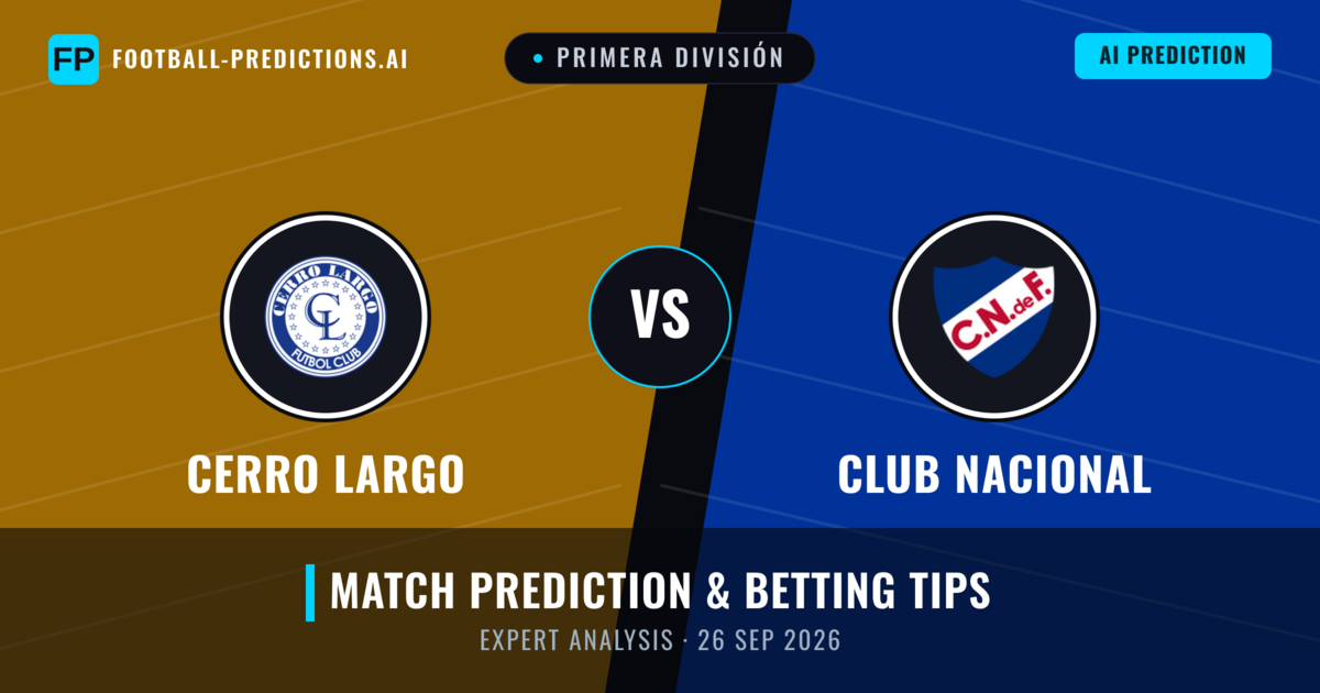Cerro Largo vs Club Nacional — match prediction & preview