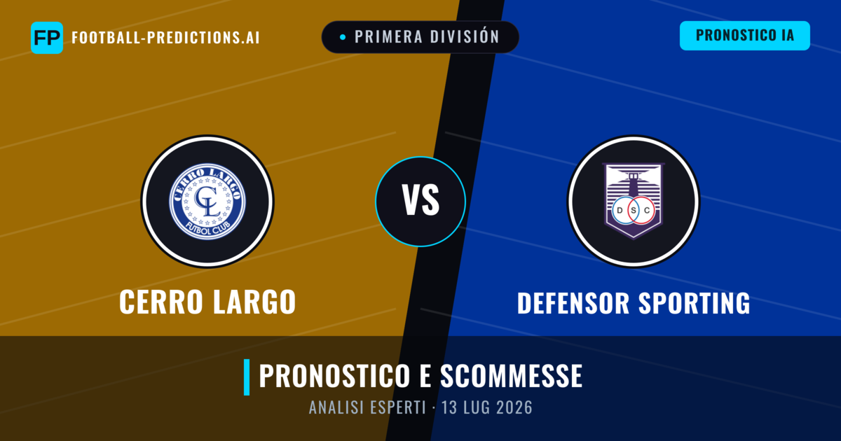Cerro Largo vs Defensor Sporting — pronostico e anteprima del match