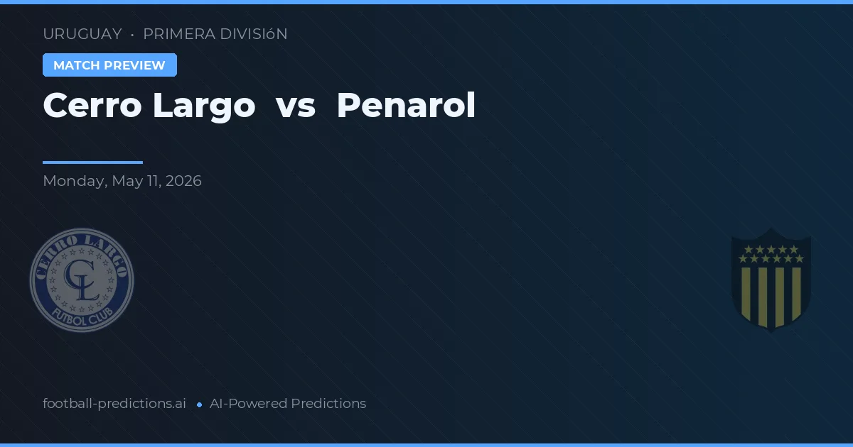 Cerro Largo vs Peñarol — Prognose und Spielvorschau