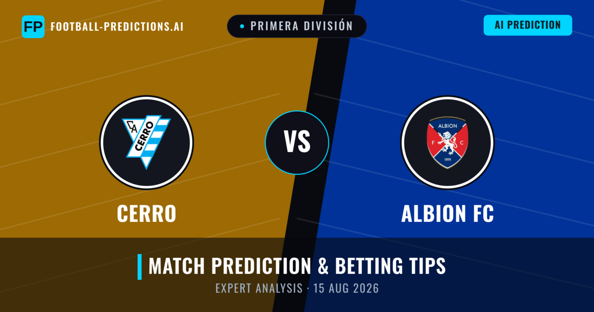 Cerro vs Albion FC — match prediction & preview